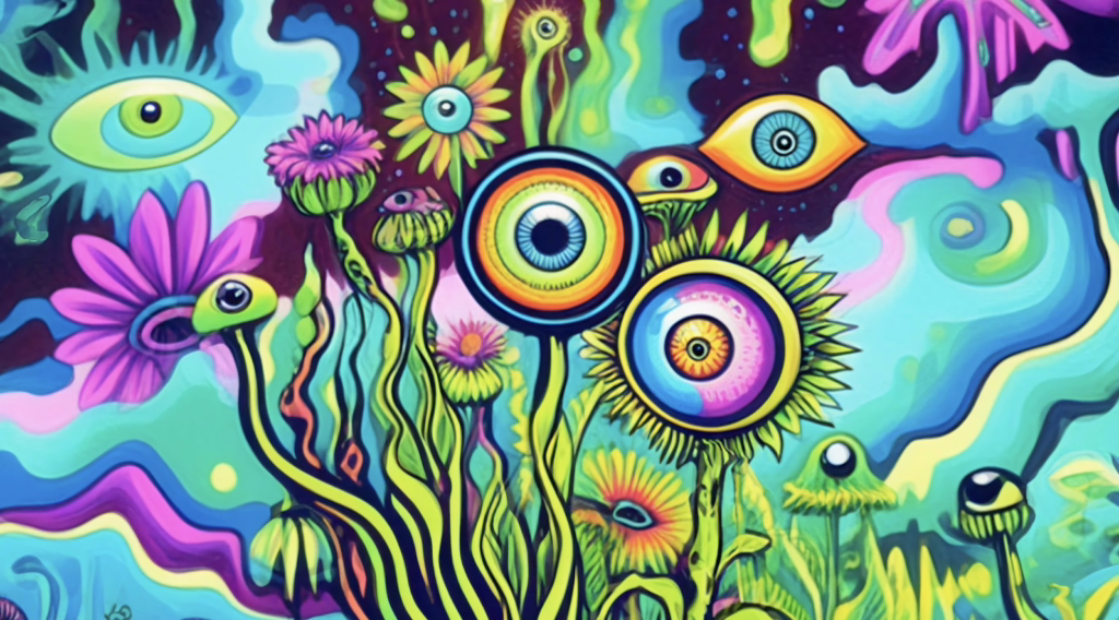 Trippy cartoon journey for tripping